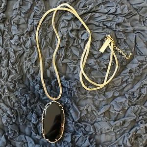 Kendra Scott Black Pendant Necklace
